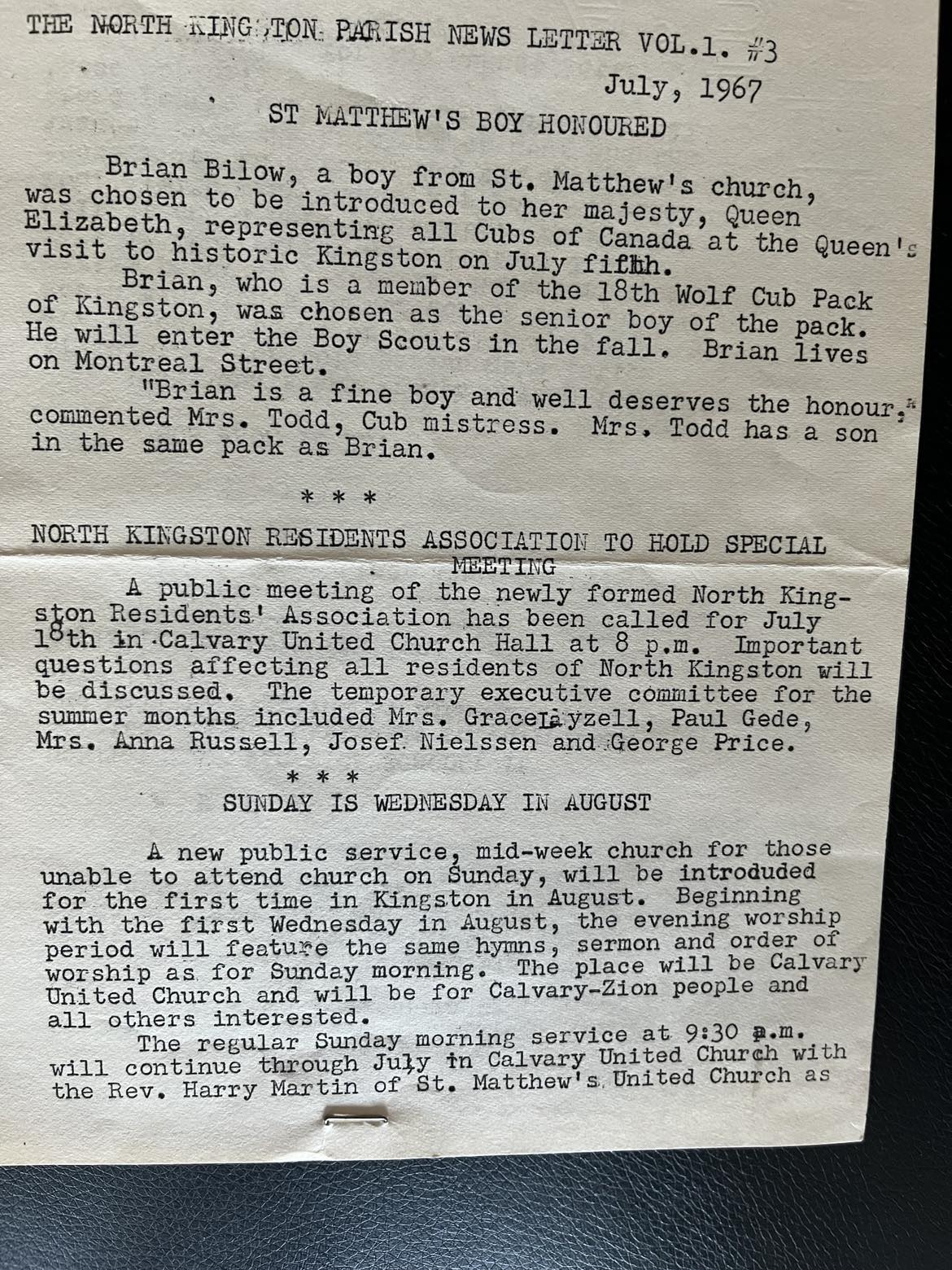 9. Parish News Letter