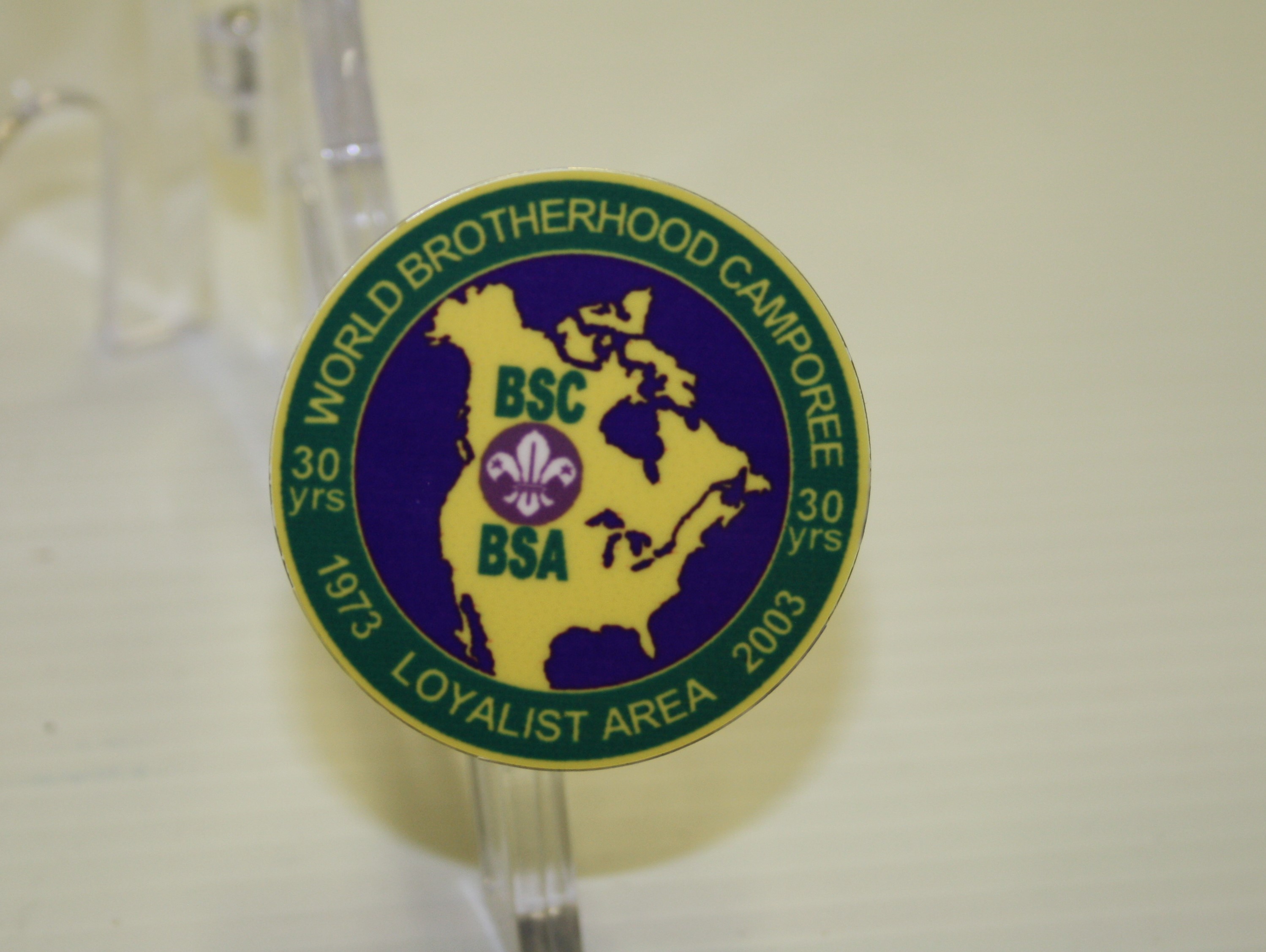 World Brotherhood Camporee Loyalist Area 2003 Woggle